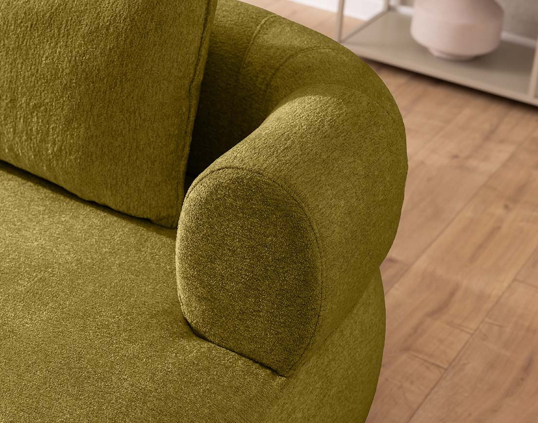 Angela - canapé d'angle droit 4 places en velours texturé