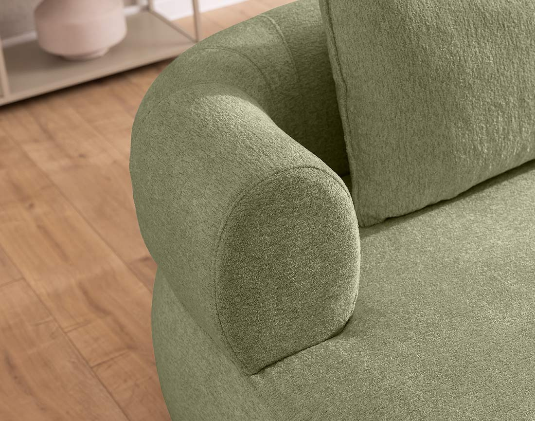 Canapé d'angle gauche 4 places en velours texturé Angela