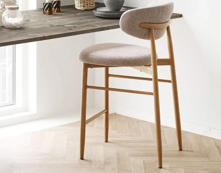 Lot de 2 tabourets en tissu...