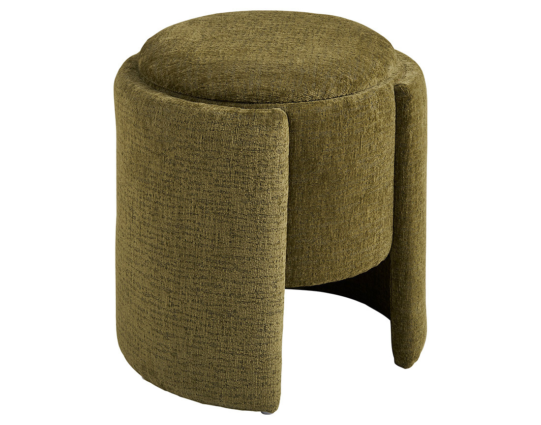 Pouf avec rangement en velours texturé Joe