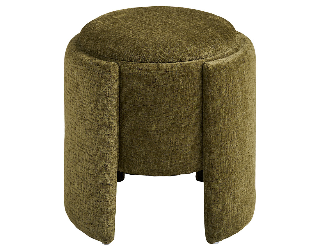 Pouf avec rangement en velours texturé Joe