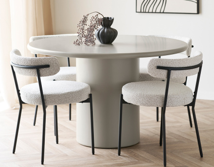 Table à manger ronde en FSC® 100% 4 personnes Joyce