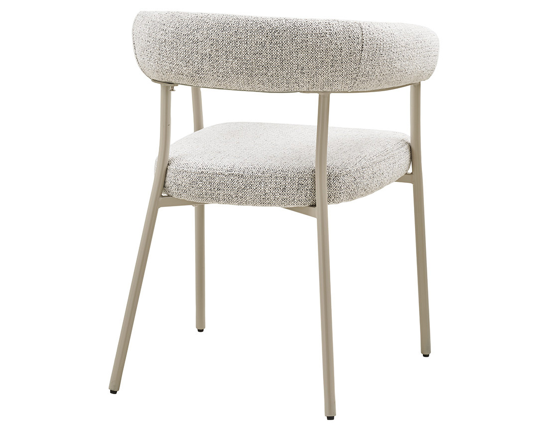 Lot de 2 chaises FSC® 100% en tissu texturé pieds en acier Sadie