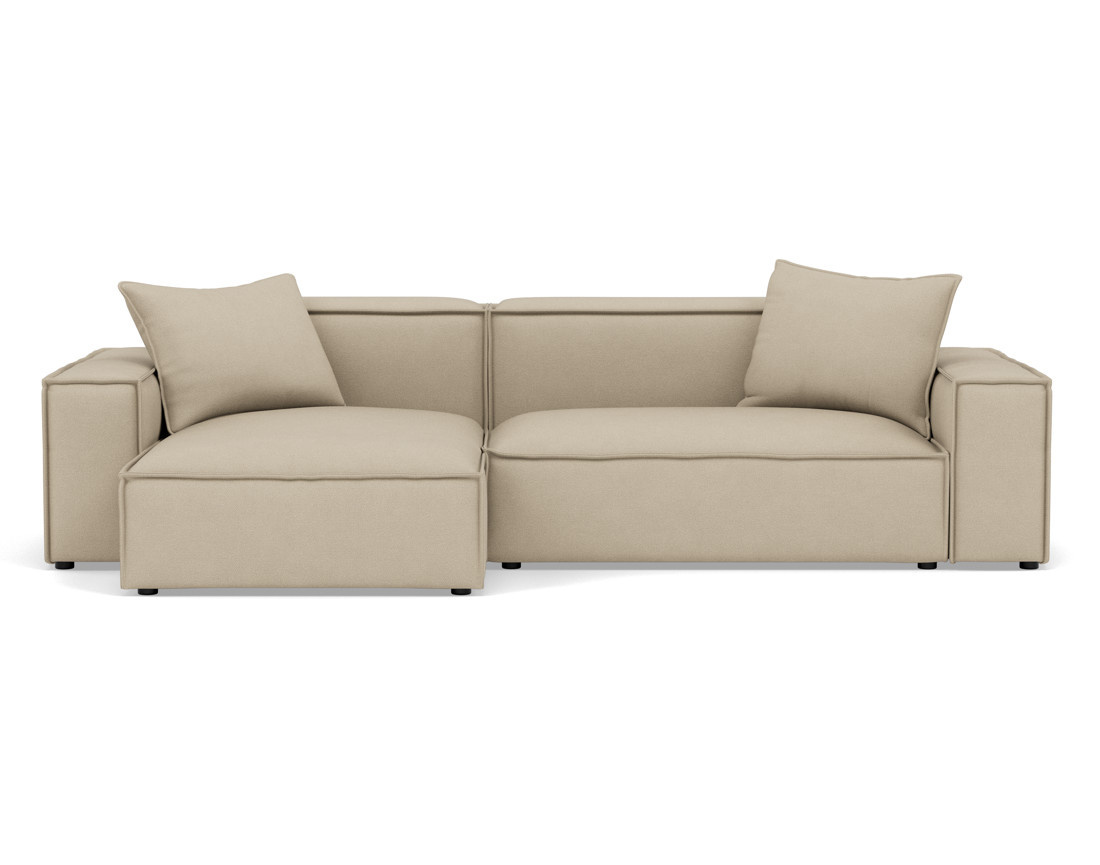 Canapé d'angle réversible 4 places en velours texturé Atlas