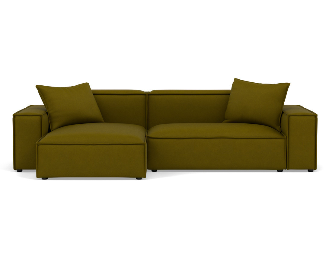 Canapé d'angle réversible 4 places en velours texturé Atlas