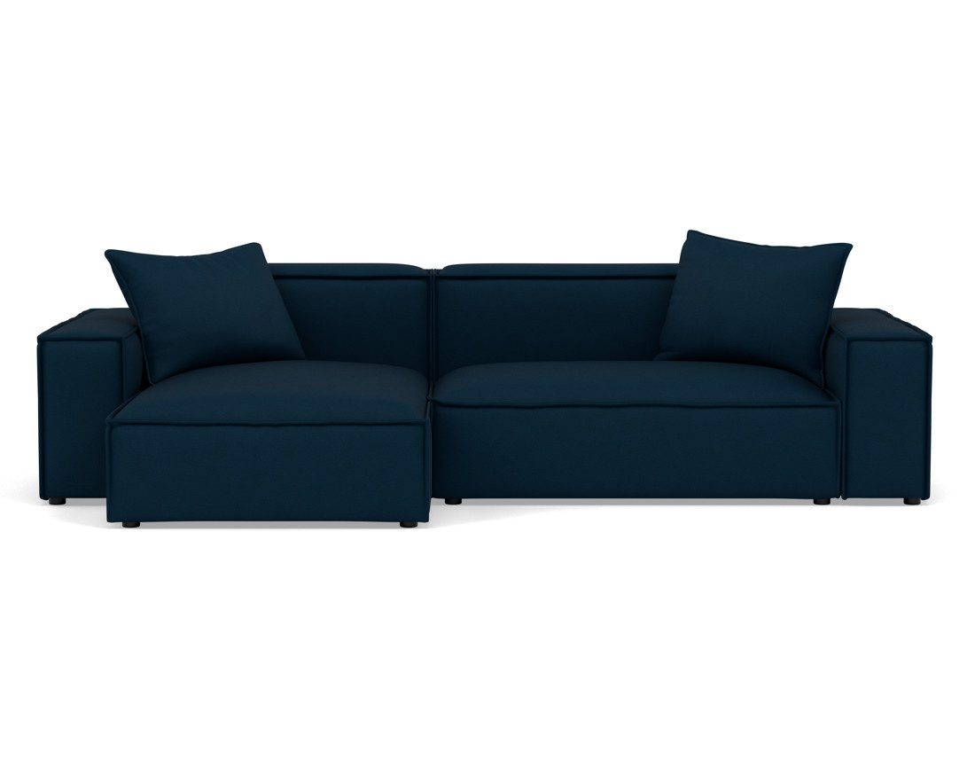 Canapé d'angle réversible 4 places en velours texturé Atlas