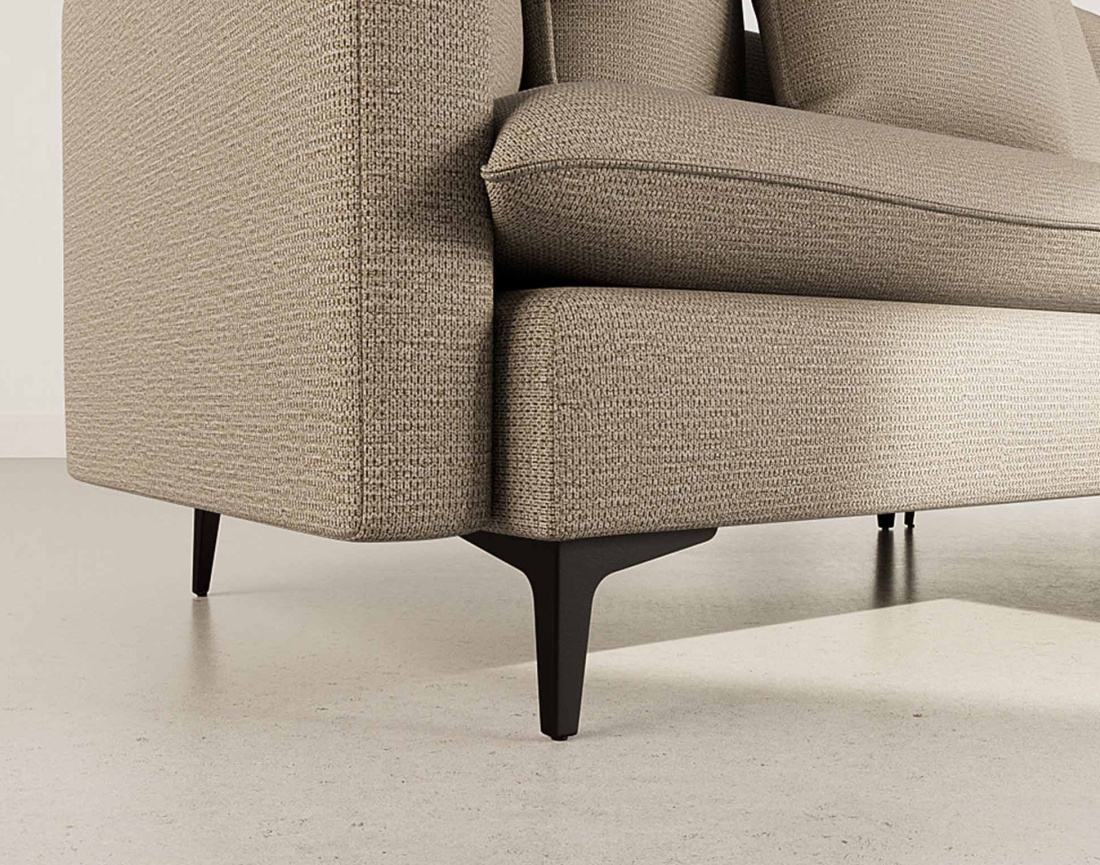 Canapé d'angle réversible 4 places en tissu texturé Madison