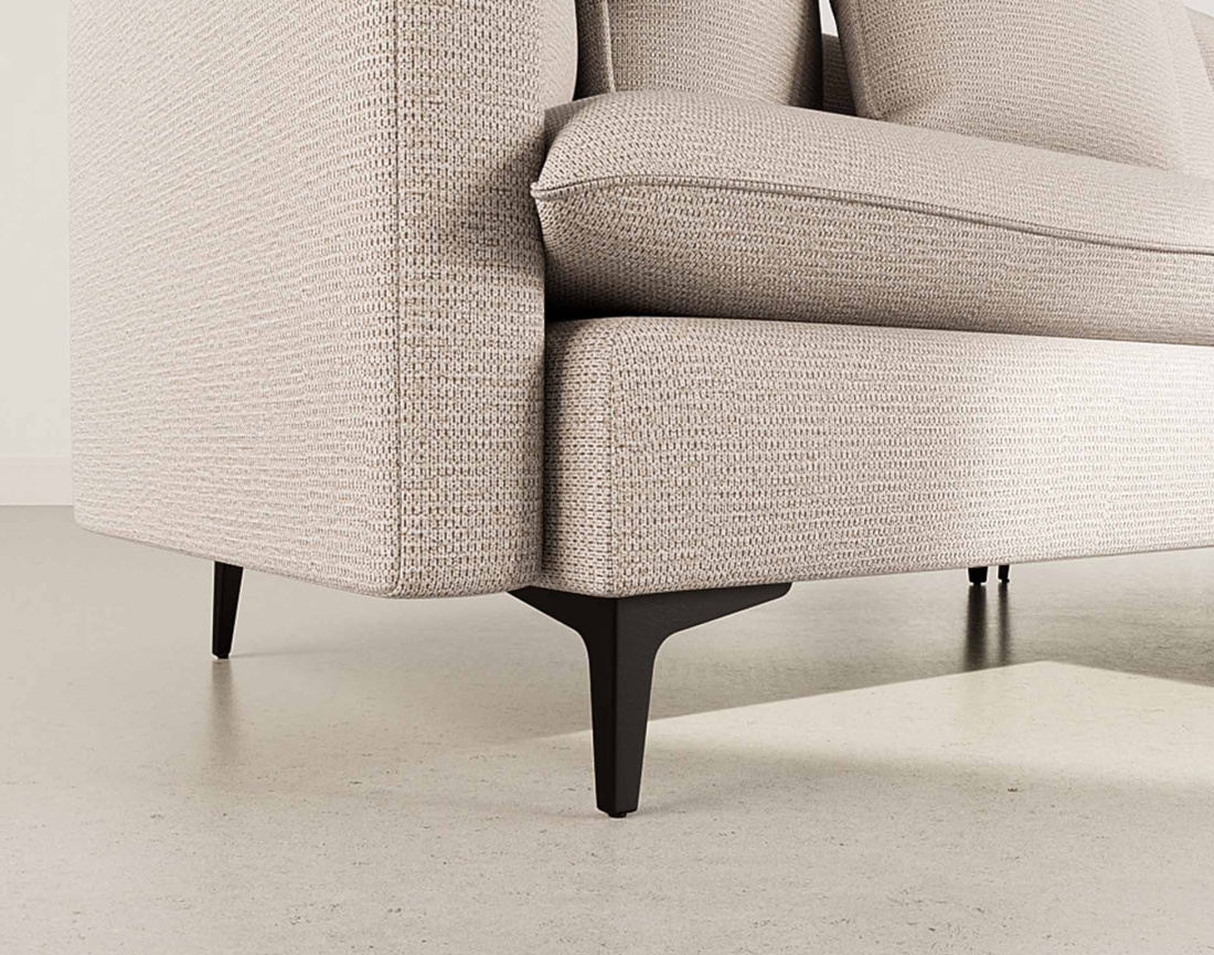 Canapé d'angle réversible 4 places en tissu texturé Madison