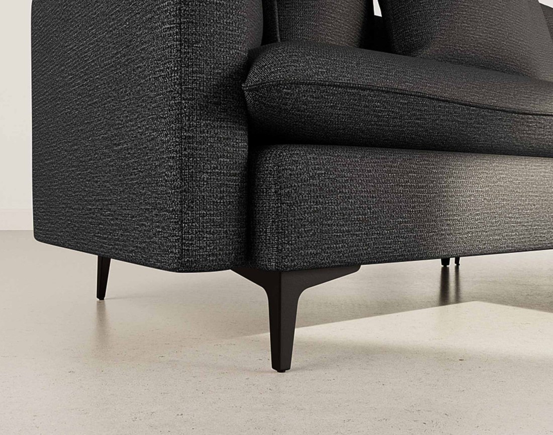 Canapé d'angle réversible 4 places en tissu texturé Madison