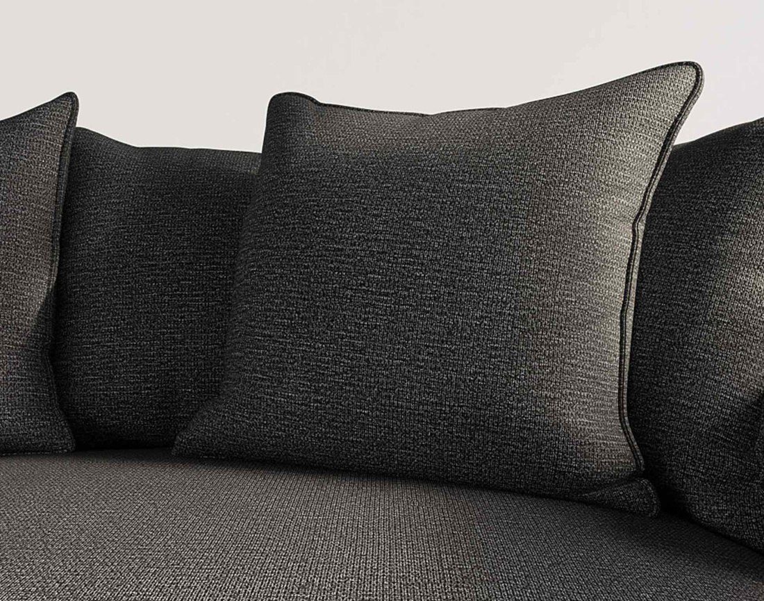 Canapé d'angle réversible 4 places en tissu texturé Madison