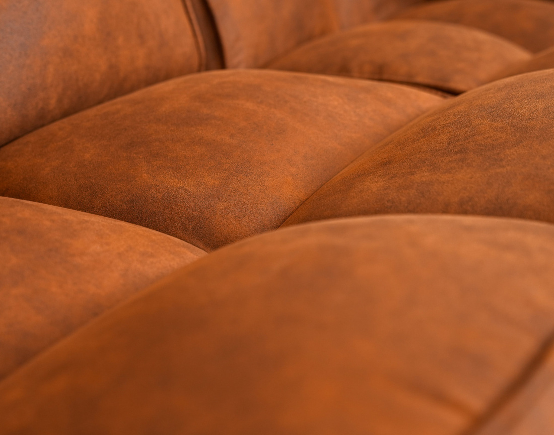 Canapé modulable panoramique 7 places en simili Alya