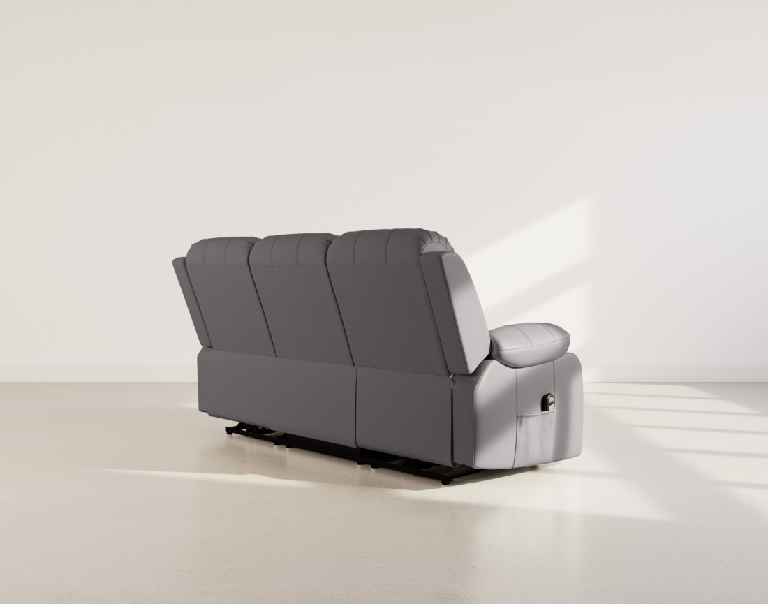 Canapé 3 places relax électrique en simili Armand