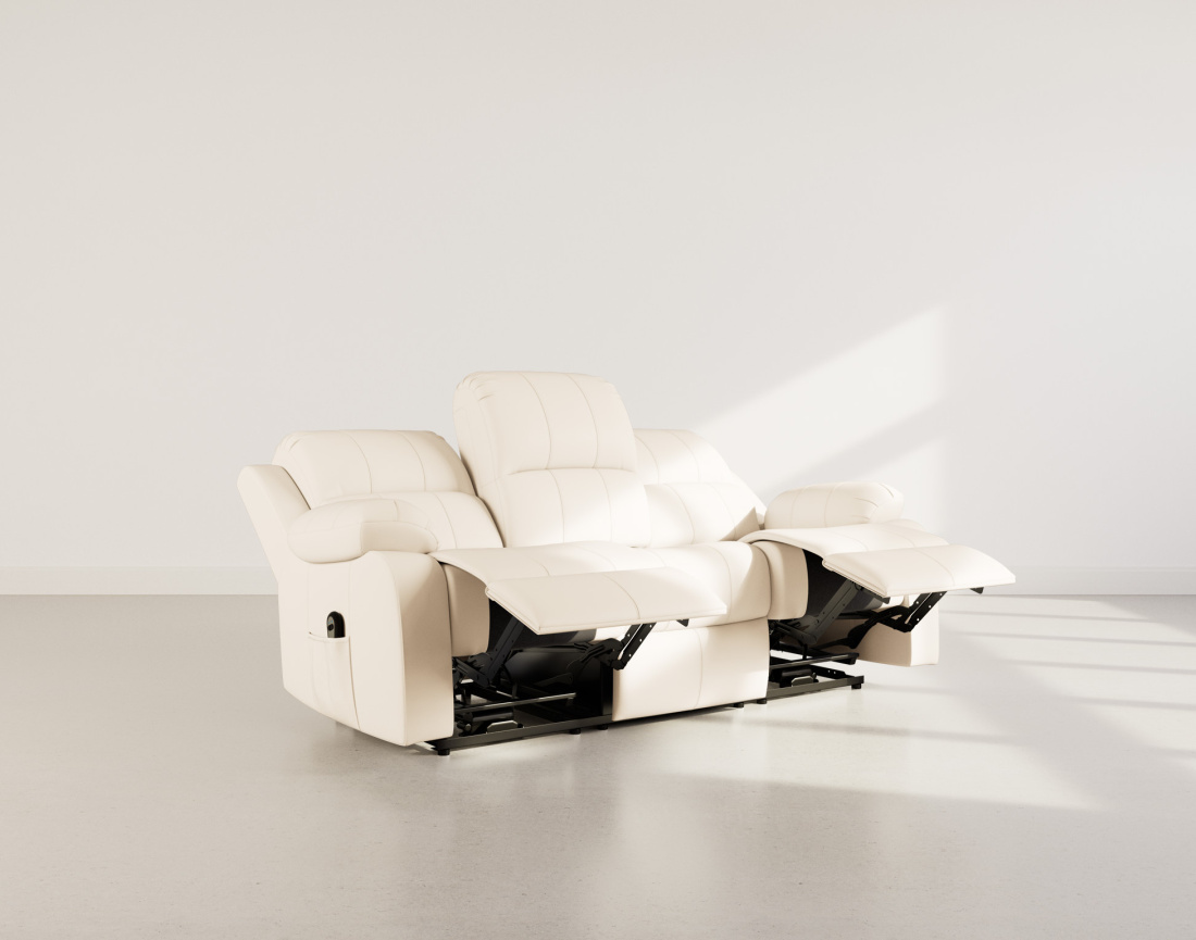 Canapé 3 places relax électrique en simili Armand