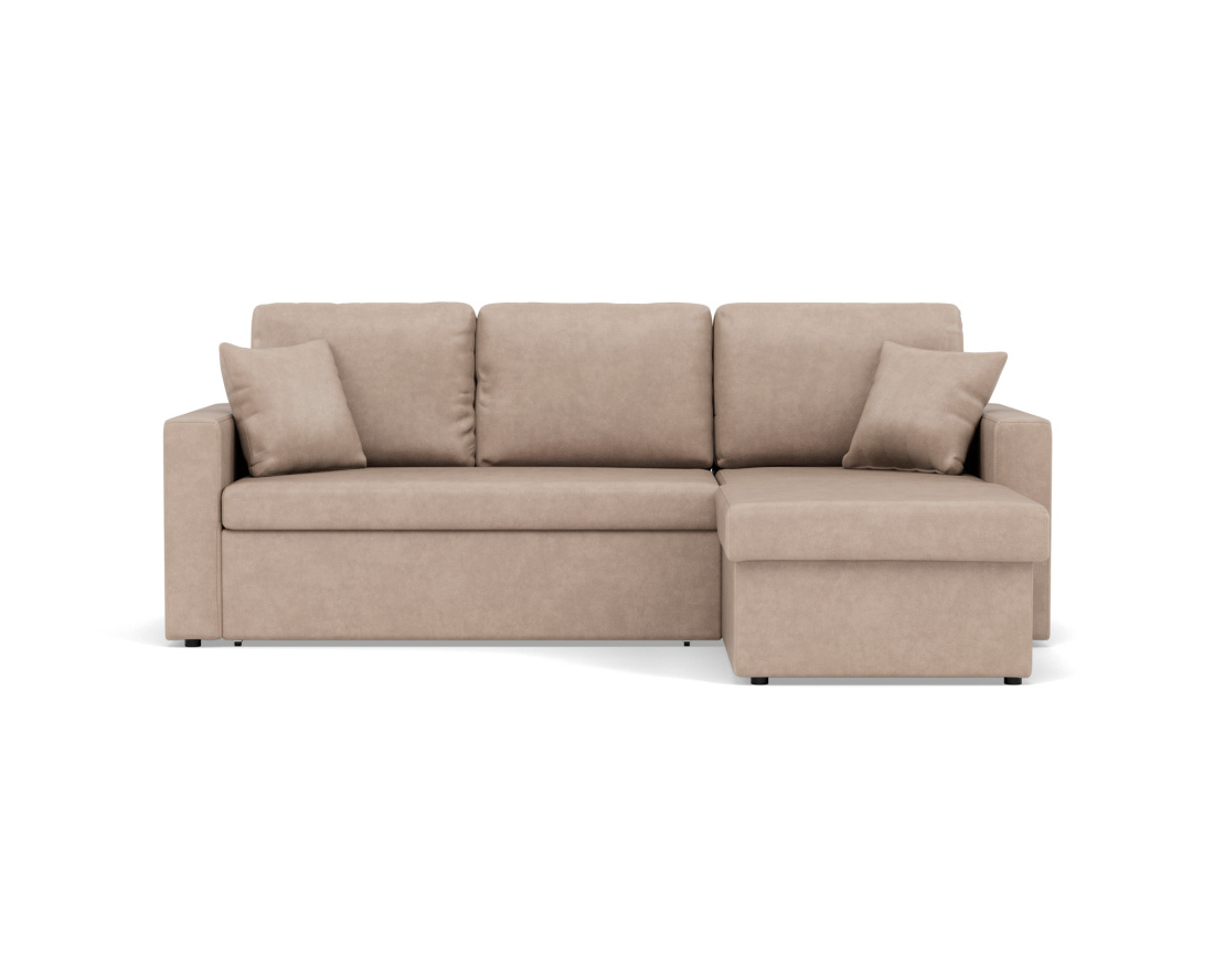 Canapé d'angle réversible 4 places convertible avec coffre en simili Cyrus