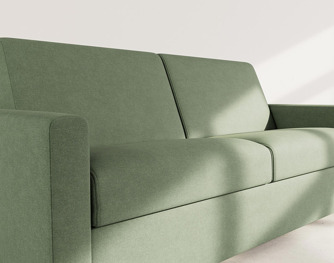 Canapé 3 places convertible express quotidien en tissu Julia