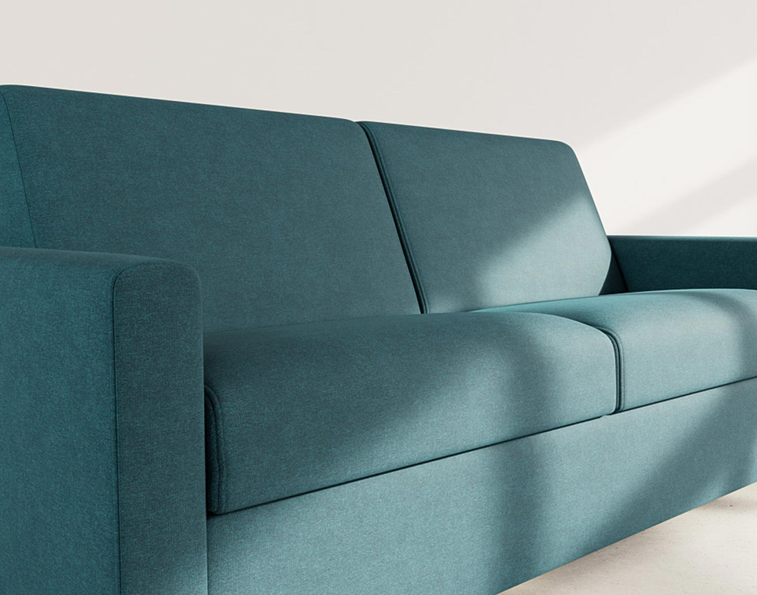 Canapé 3 places convertible express quotidien en tissu Julia