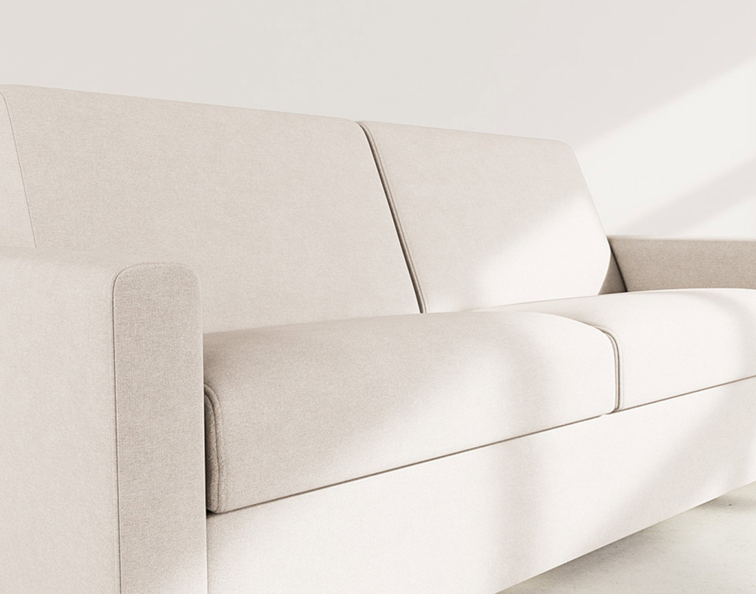 Canapé 3 places convertible express quotidien en tissu Julia