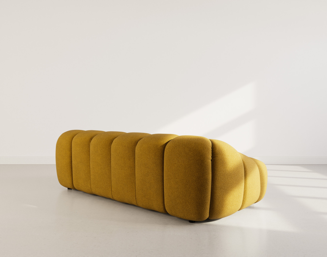 Canapé 3 places en velours texturé Ava