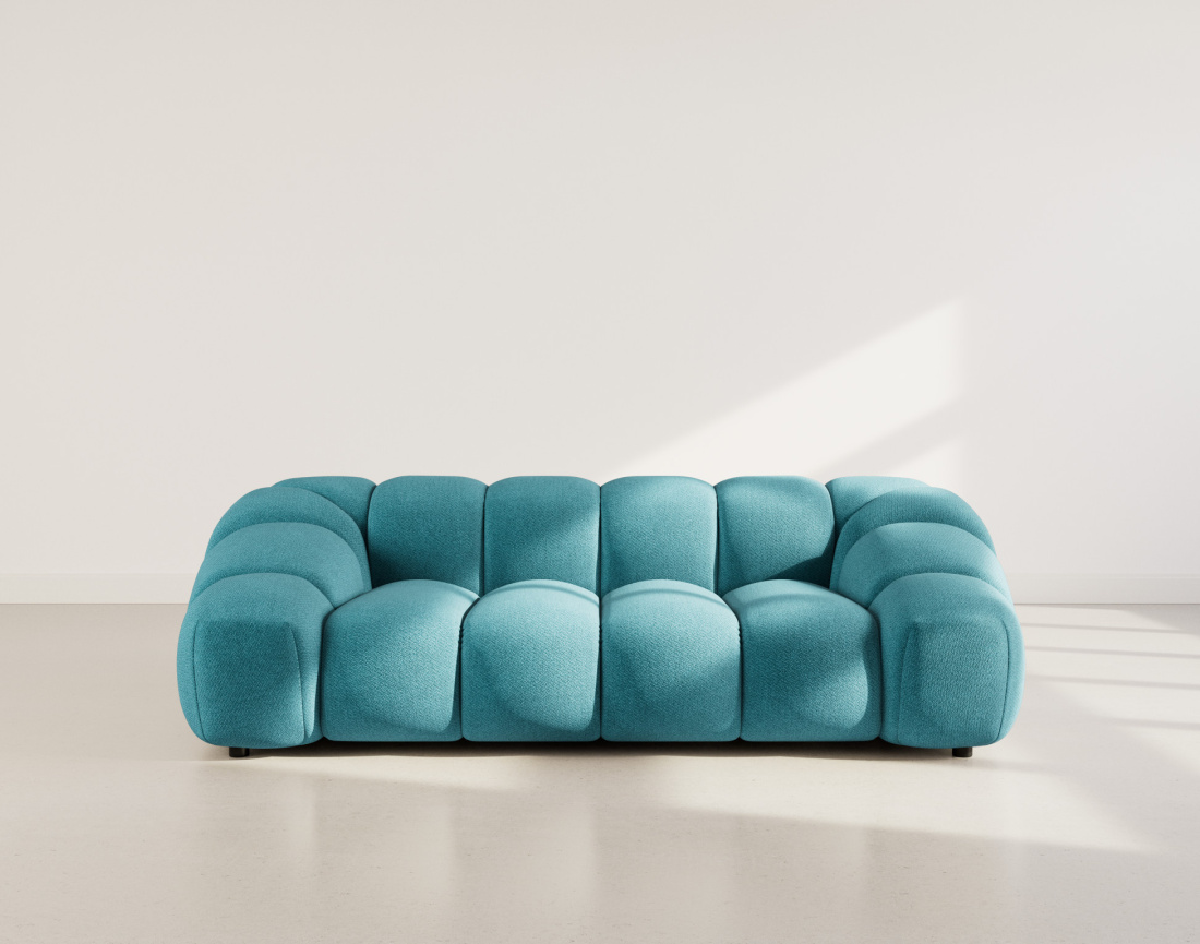 Canapé 3 places en velours texturé Ava