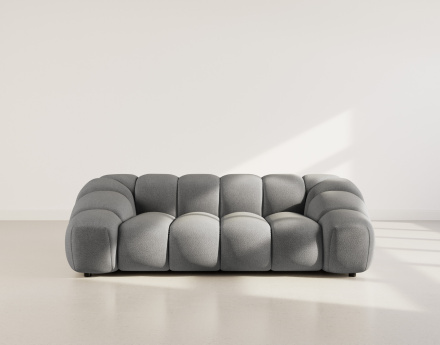 Canapé 3 places en velours texturé Ava