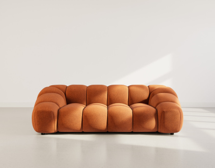 Canapé 3 places en velours texturé Ava