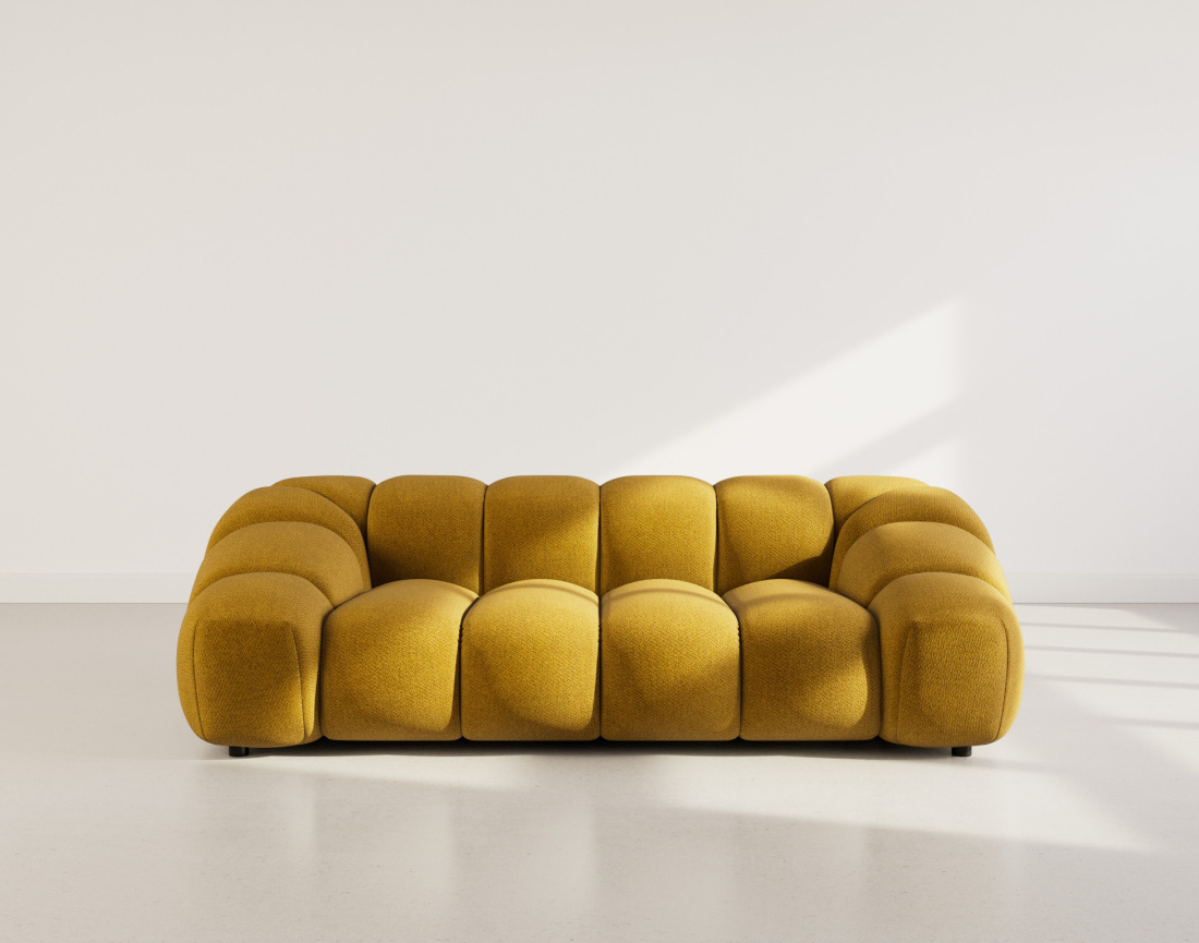 Canapé 3 places en velours texturé Ava