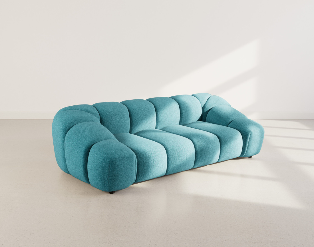 Canapé 3 places en velours texturé Ava