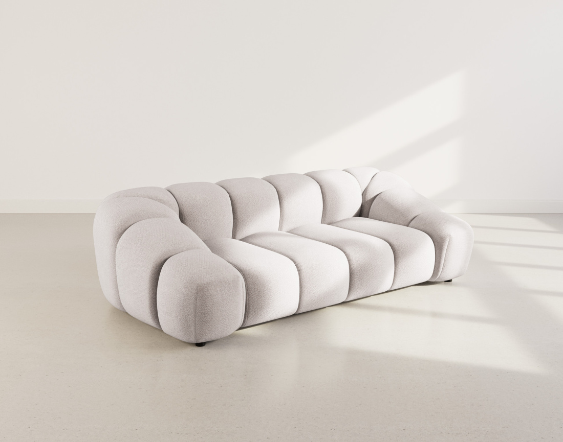 Canapé 3 places en velours texturé Ava