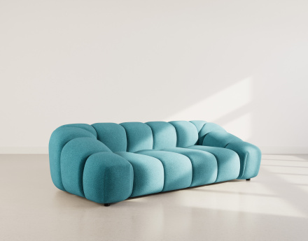 Canapé 3 places en velours texturé Ava