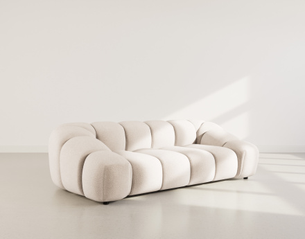 Canapé 3 places en velours texturé Ava