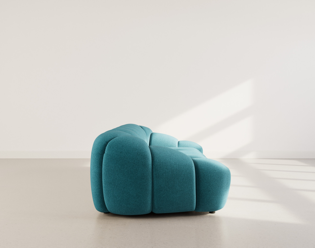 Canapé 3 places en velours texturé Ava