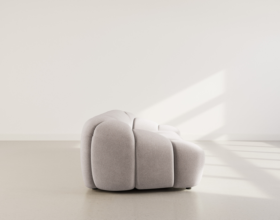 Canapé 3 places en velours texturé Ava