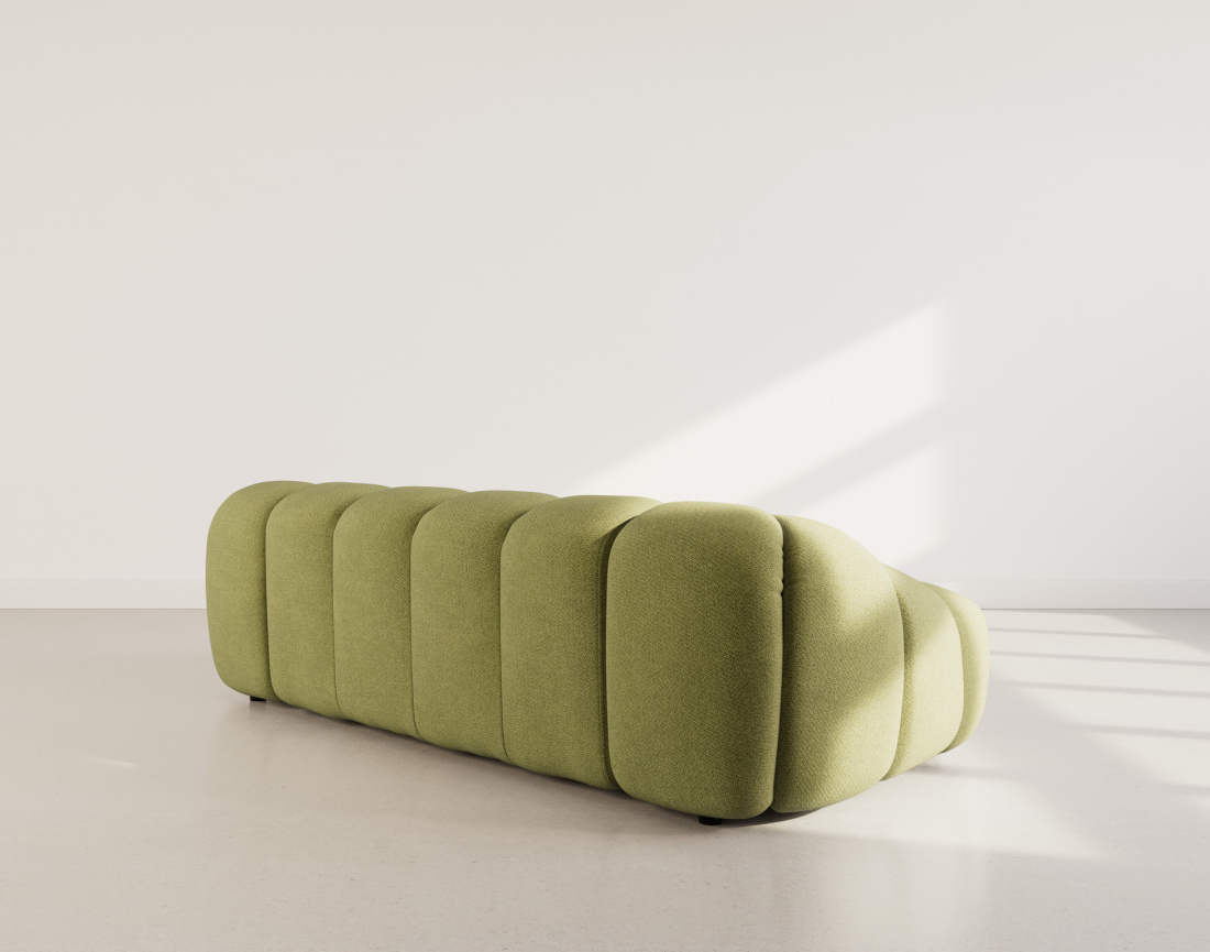 Canapé 3 places en velours texturé Ava