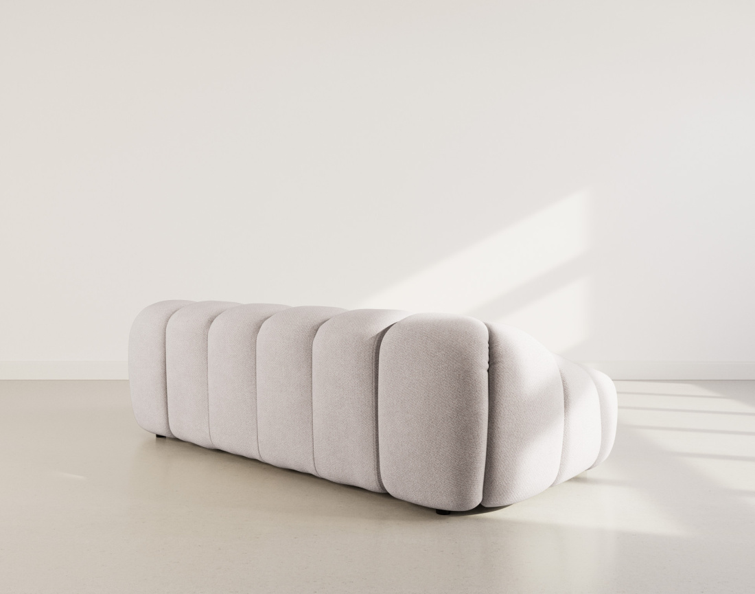 Canapé 3 places en velours texturé Ava