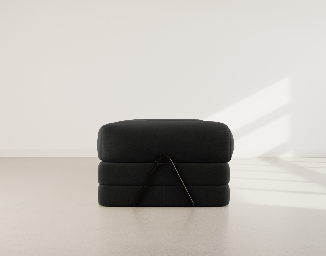 Canapé 3 places convertible en velours texturé Nebula