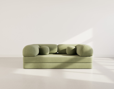 Canapé 3 places convertible en velours texturé Nebula