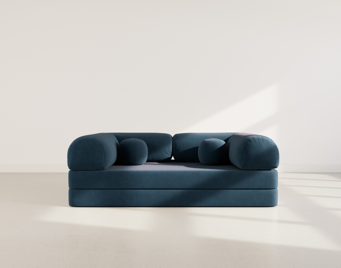 Canapé 3 places convertible en velours texturé Nebula