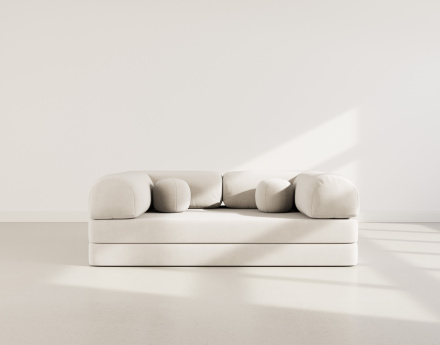 Canapé 3 places convertible en velours texturé Nebula