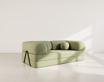 Canapé 3 places convertible en velours texturé Nebula