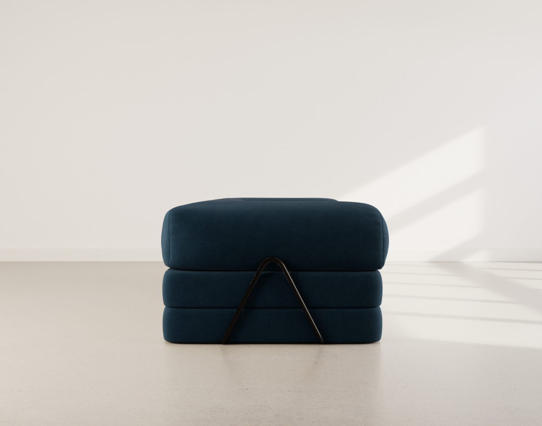 Canapé 3 places convertible en velours texturé Nebula