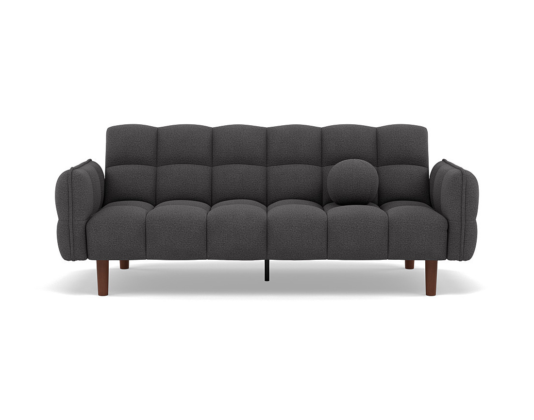 Canapé convertible clic-clac 2 places en tissu texturé Adam