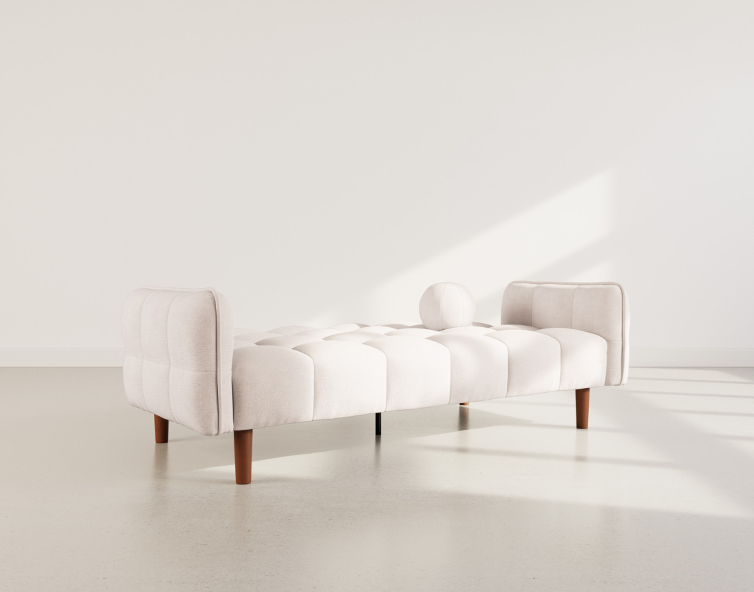 Canapé convertible clic-clac 2 places en tissu texturé Adam