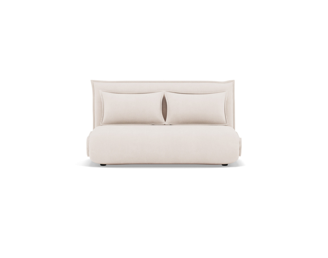 Banquette 2 places convertible clic-clac en velours côtelé Candice