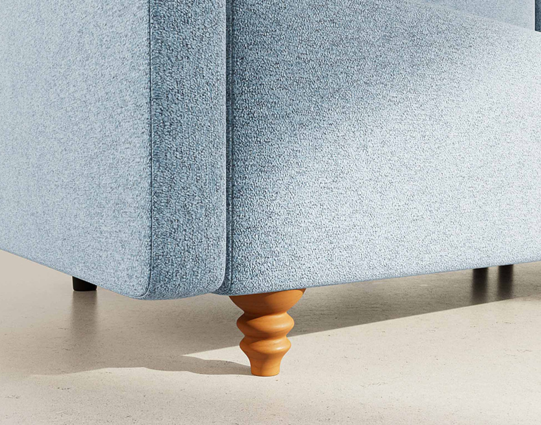 Canapé d'angle réversible 4 places convertible avec coffre en velours texturé Calypso