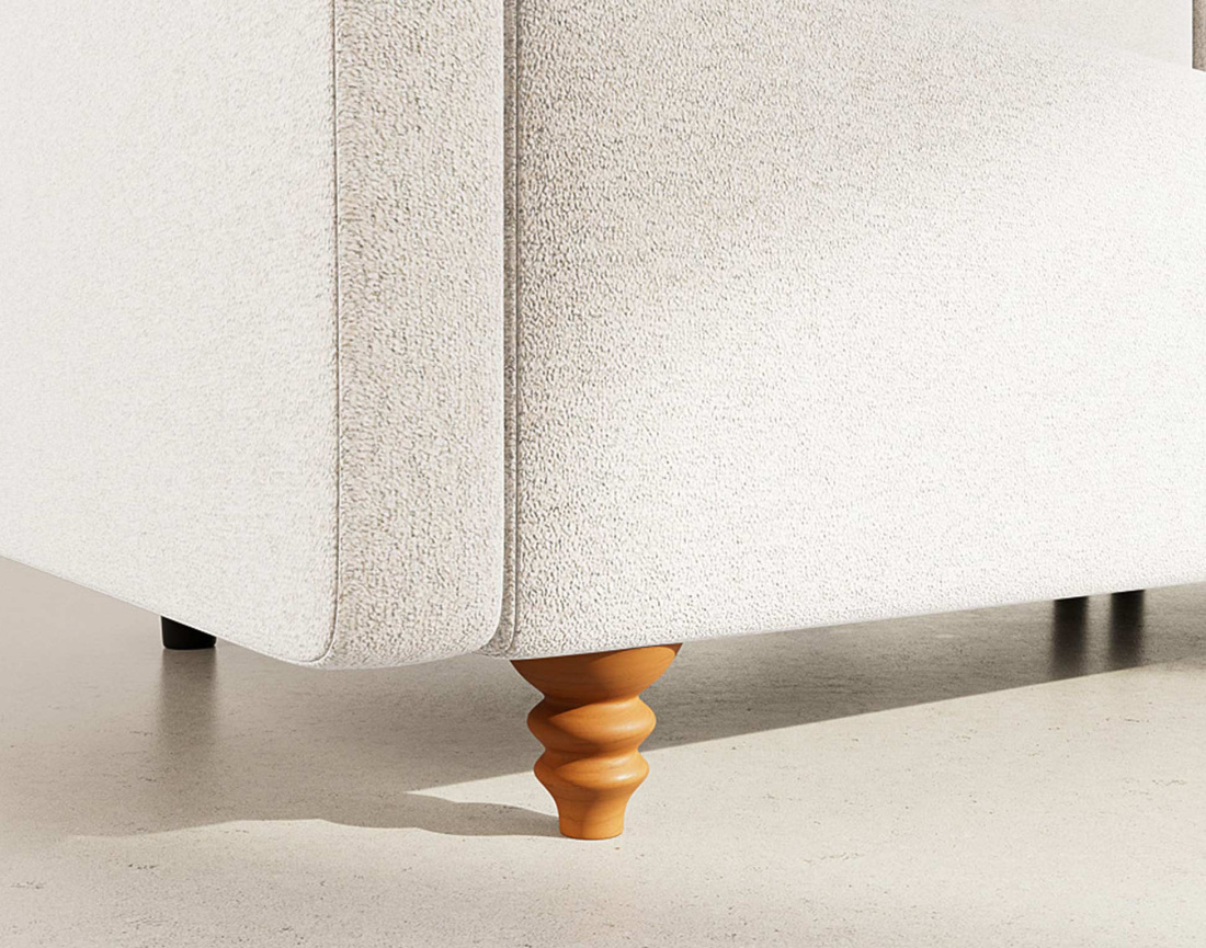 Canapé d'angle réversible 4 places convertible avec coffre en velours texturé Calypso