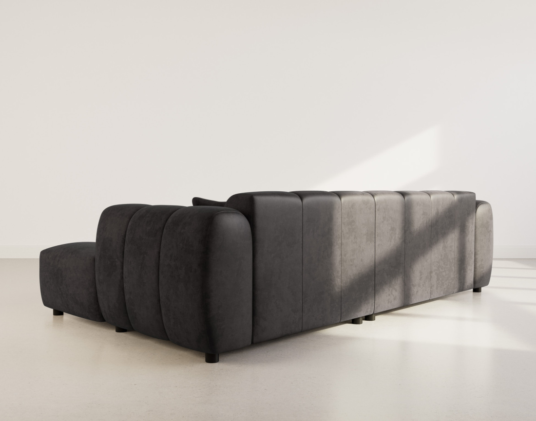 Canapé d'angle droit 4 places en simili Curtis