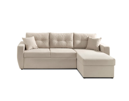 Canapé convertible Astoria 4 places avec coffre - angle réversible