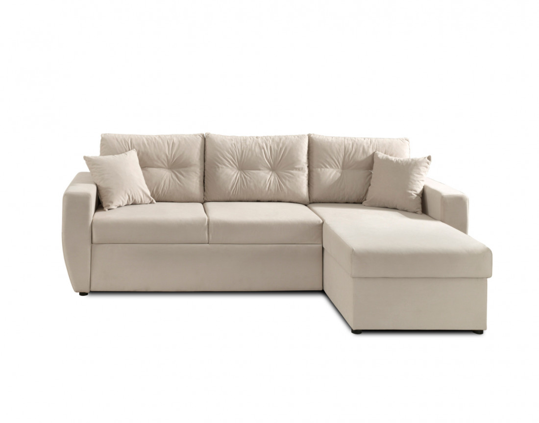 Canapé convertible Astoria 4 places avec coffre - angle réversible