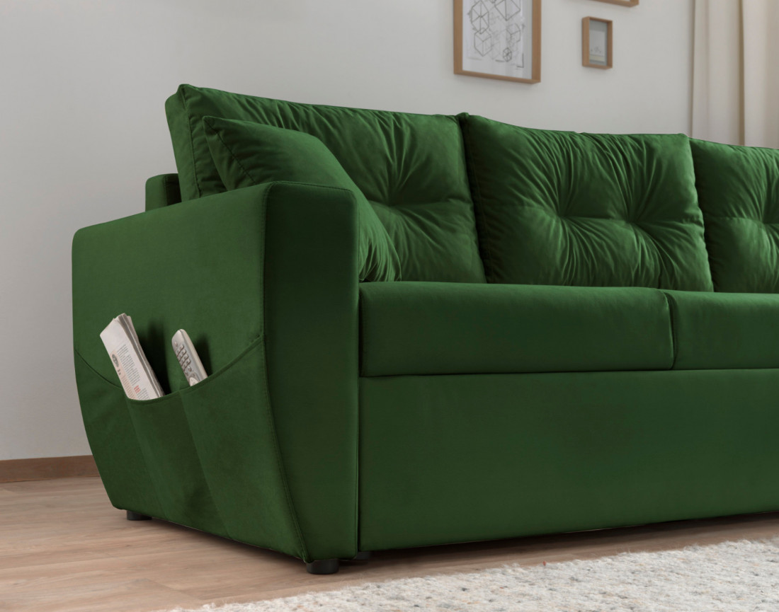 Canapé convertible Astoria 4 places avec coffre - angle réversible