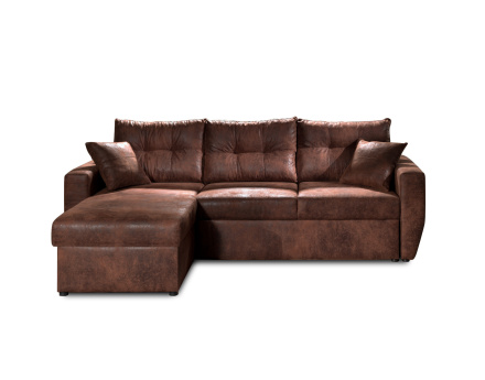 Canapé d'angle convertible Astoria avec coffre - style industriel